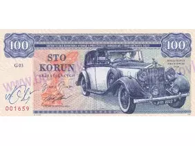 100 Korun Rolls Royce Phantom III (2022) podpis M.Gábriš