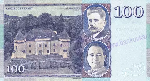 100 Korún T.G.Masaryk- kaštieľ Čereňany 2021