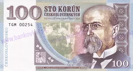 100 Korún T.G.Masaryk- kaštieľ Čereňany B