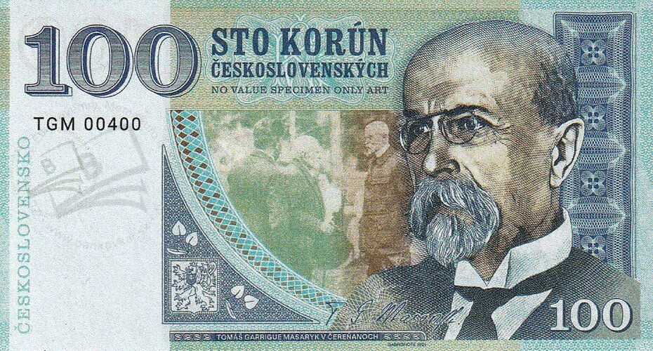 100 Korún T.G.Masaryk MAGNETKA
