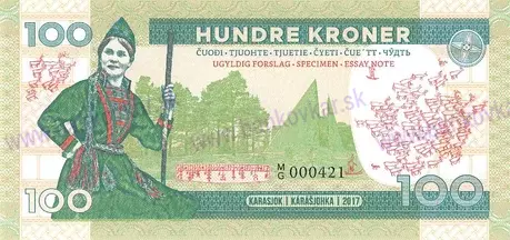 100 Kroner 2017 Lappland UNC