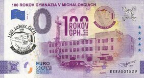 100 rokov gymnázia v Michalovciach (EEEA 2022-3) pečiatka Gymnázium P.Horova