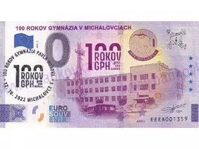 100 rokov gymnázia v Michalovciach (EEEA 2022-3) pečiatka POFIS
