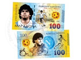 100 rubľov Diego Maradona (2020)