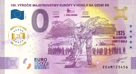 100. výročie ME v hokeji 1925 na území SlovenskaEEAM 2025-9 ANN