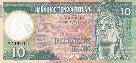 10 Aztecas de oro