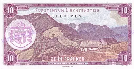 10 Franken 2019 Liechtenstein UNC