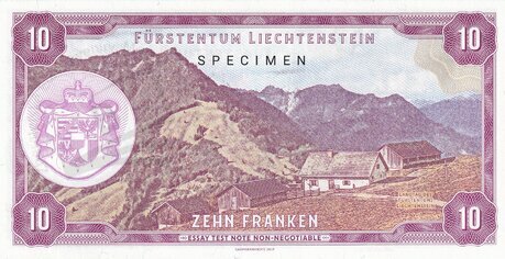10 Franken 2019 Liechtenstein UNC