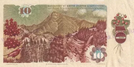 10 Kčs 1986 nepefor.séria J16 (stav 3/4)