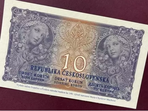 10 korun Československých 1919 reprint Ivančice