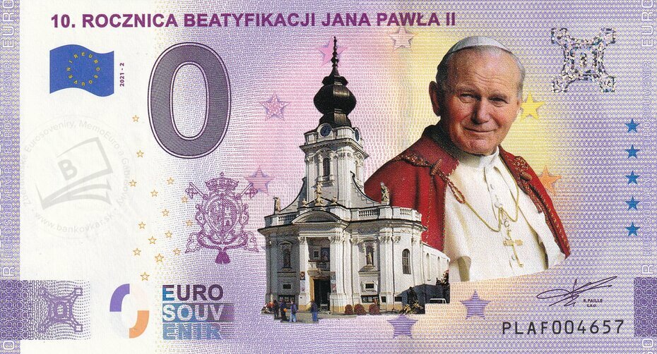 10. Rocznica Beatyfikacji Jana Pawła II PLAF 2021-2 KOLOR
