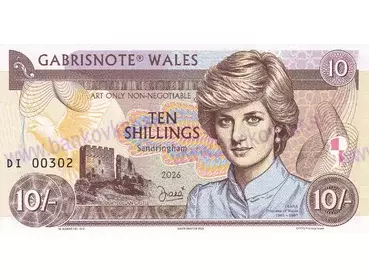 10 Shillings Wales-princezná Diana 2026