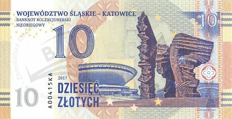 10 Zlotych 2017 Katowice UNC