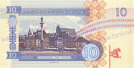 10 Zlotych 2017 Warszawa UNC