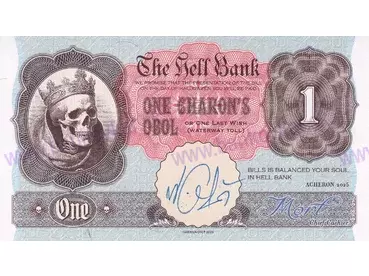 1 Charons obol (2025) The Hell Bank, podpis M.Gábriš