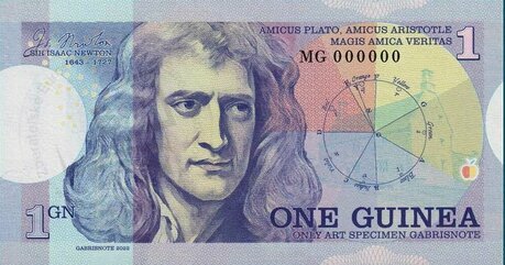 1 Guinea (21 Shillings) Isaac Newton 2022