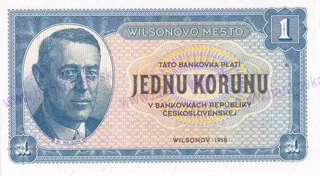 1 Koruna 2018 Wilsonovo mesto