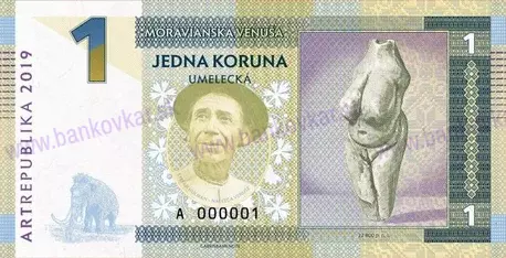 1 Koruna 2019 Moravianská venuša UNC