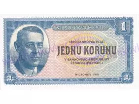 1 Koruna Wilsonovo mesto (2023) modrá verzia