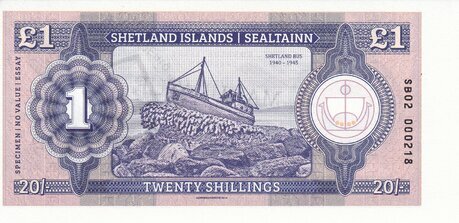 1 Pound/20 Shillings 2015 Shetland IslandsMAKULATUR