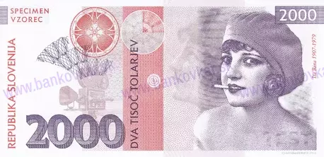 2000 Tolarjev 2016 Ita Rina MAKULATUR