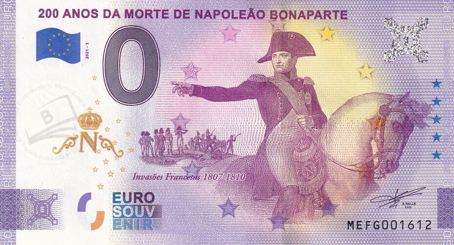 200 Anos da Morte de Napoleáo Bonaparte MEFG 2021-1 pečiatka N