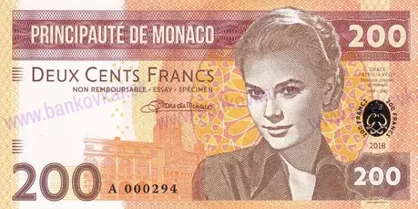 200 Francs Monaco Grace Kelly 2018