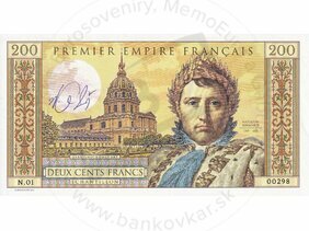 200 Francs Napoléon Bonaparte (2021) podpis M.Gábriš