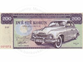 200 Korun 2020 ŠKODA 1201, 1955 (MAGNETKA)