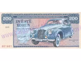 200 korun 2024 Zapadlík K - Škoda Rapid 1500 r.v.1947