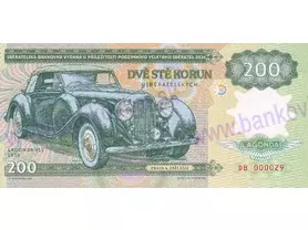200 korun 2026 Zapadlík LAGONDA V12 1938