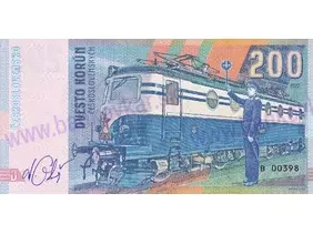 200 Korún lokomotíva E499.0 (2022) podpis M.Gábriš