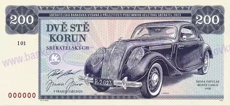 200 Korun Škoda Popular Monte Carlo