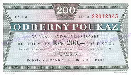 200 korun TUZEX 2022 bony