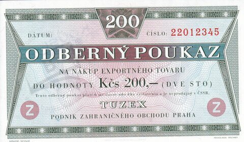 200 korun TUZEX 2022 bony