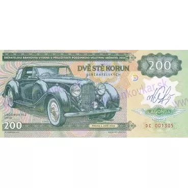 200 korun Zapadlík LAGONDA V12 (2026) podpis M.Gábriš
