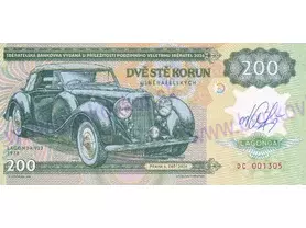 200 korun Zapadlík LAGONDA V12 (2026) podpis M.Gábriš