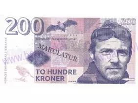 200 Kroner 2015 Jo Nesbo (MAKULATUR)