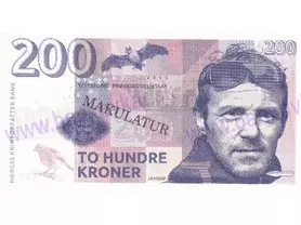 200 Kroner 2015 Jo Nesbo (MAKULATUR)