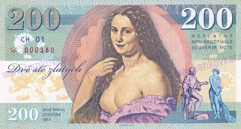 200 Zlatých 2020 Josef Mánes UNC