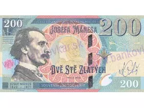200 Zlatých Josef Mánes (2020) podpis M.Gábriš