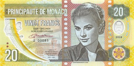 20 Francs 2018 Grace Kelly