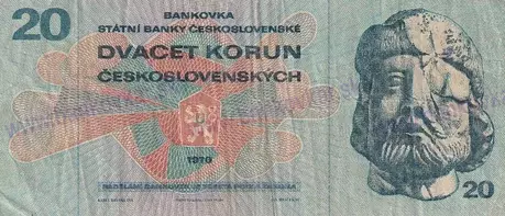 20 Kčs 1970stav 3