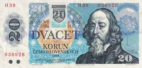 20 Kčs 1988 kolkovaná séria H39 stav 1-