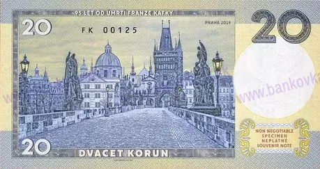 20 Korun 2019 Franz Kafka UNC