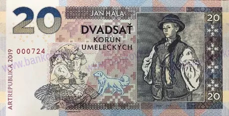 20 Korún 2019 Jan Hála