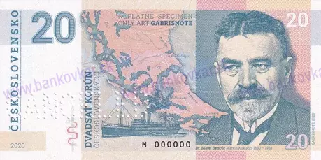 20 Korún 2020 Martin Kukučín UNC