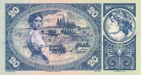 20 Korun čsl. 2025 A.Mucha