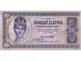 20 Zlatých M.H.Choteková (2020) podpis Jozef Česla