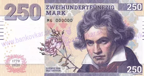 250 Mark Ludwig van Beethoven 2020 fialová